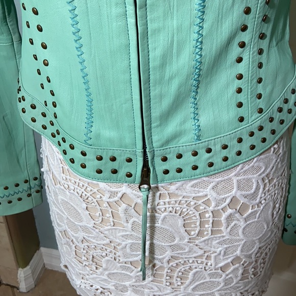 Like new rare Essentiel Antwerp leather studded crop jacket - Picture 4 of 12